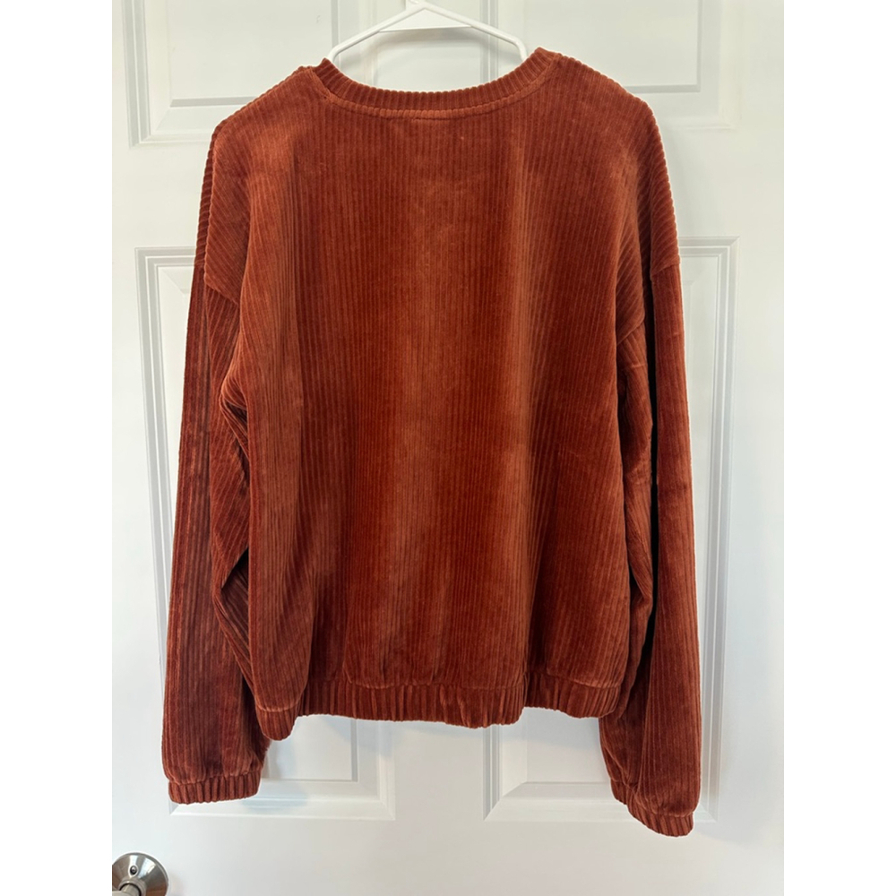 Women's A New Day Rust Corduroy Sweatshirt M - Picture 4 of 7